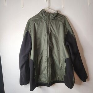 Vintage‎ Nike Men's windbreaker Jacket olive green fleece lined zip up size XL
